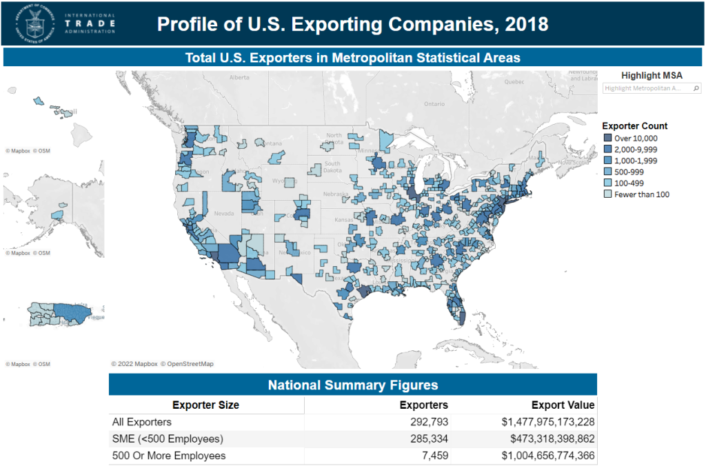 ITA U.S. Exporters Database Home
